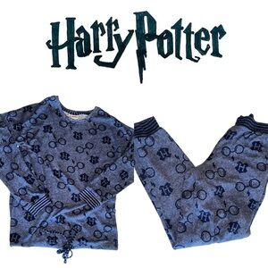 Harry Potter Hogwarts Wizarding World Pajama Comfy Lounge PJ Set Small